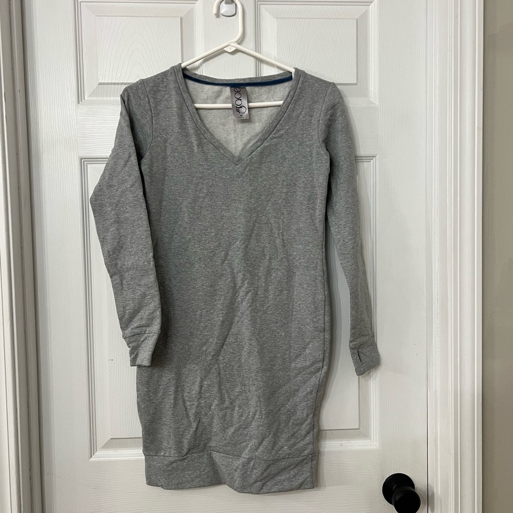 Grace gray mini dress fitted style size xsmall
